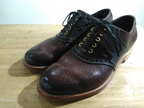 Hiroshi Arai サドルシューズのエイジング